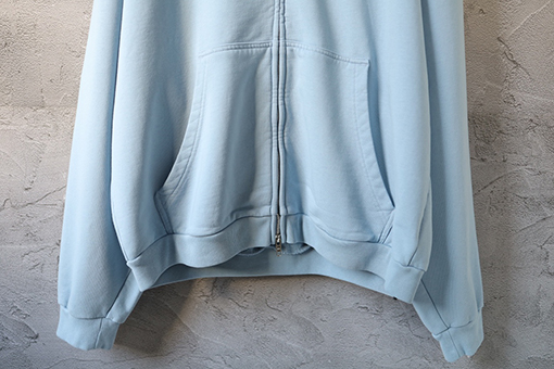 バレンシアガ BALENCIAGA 刺繍入り英語文字ジップアップフード付きスウェットシャツ