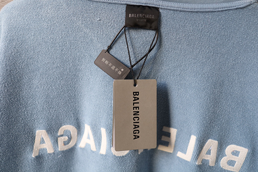 バレンシアガ BALENCIAGA 刺繍入り英語文字ジップアップフード付きスウェットシャツ