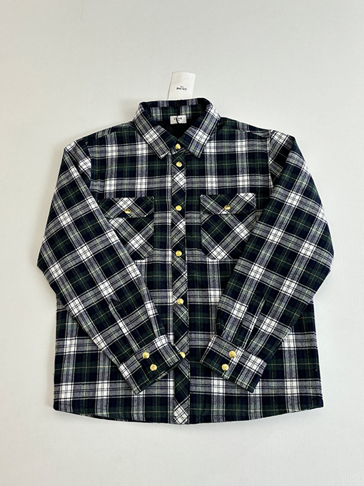 セリーヌスーパーコピー フランネルチェックの長袖シャツ