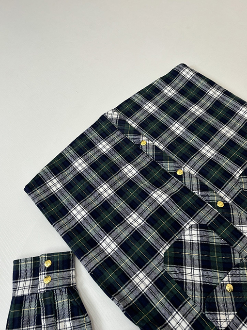 セリーヌスーパーコピー フランネルチェックの長袖シャツ