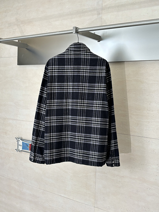 クロムハーツ フランネルチェックの襟付き長袖シャツ