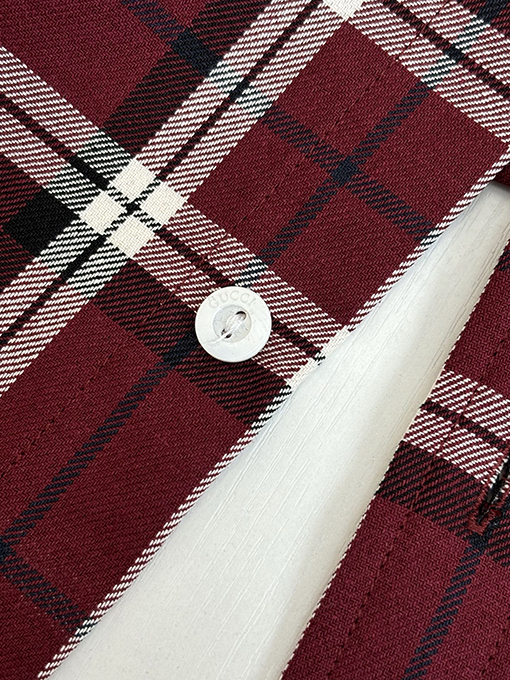 グッチコピー Gucci スコットランドのチェック柄ジャカード襟付き長袖シャツ