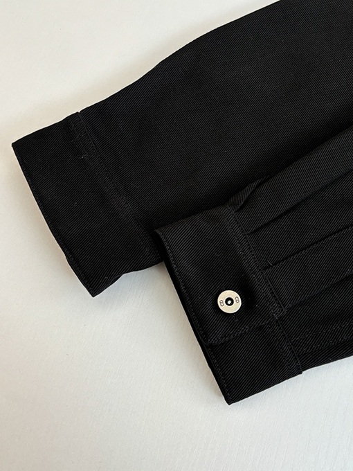 ディオール 四つ葉のクローバー刺繍入りコットンカラーデニム長袖シャツ