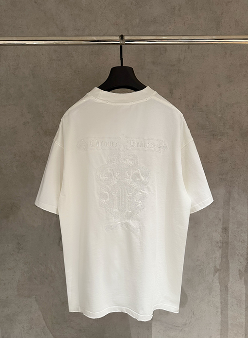クロムハーツコピー 新モデル刺繍の半袖Tシャツ