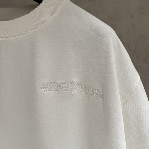 クロムハーツコピー 新モデル刺繍の半袖Tシャツ