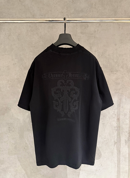 クロムハーツコピー 新モデル刺繍の半袖Tシャツ