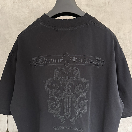 クロムハーツコピー 新モデル刺繍の半袖Tシャツ