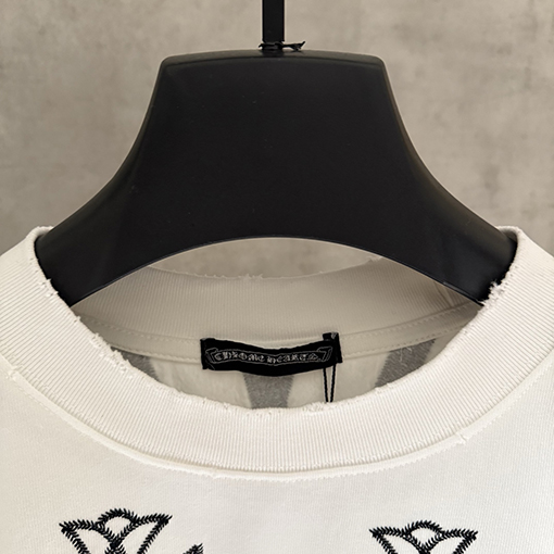 クロムハーツ 新モデルクラシック刺繍の半袖Tシャツ