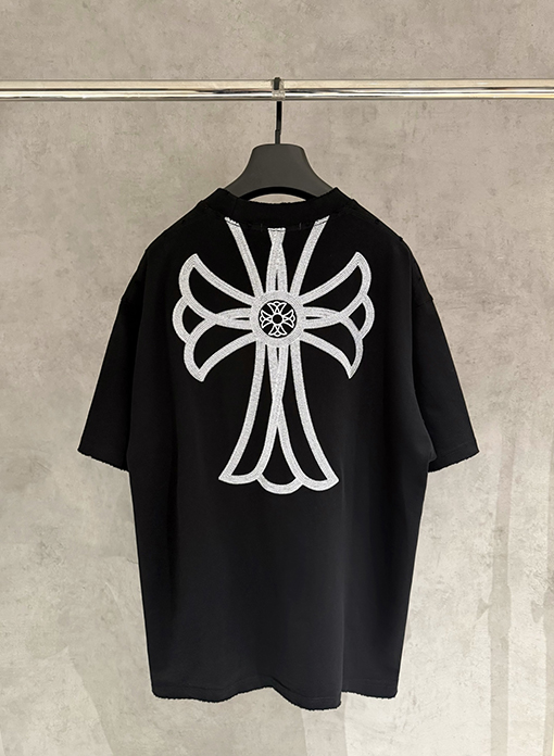 クロムハーツ 新モデルクラシック刺繍の半袖Tシャツ
