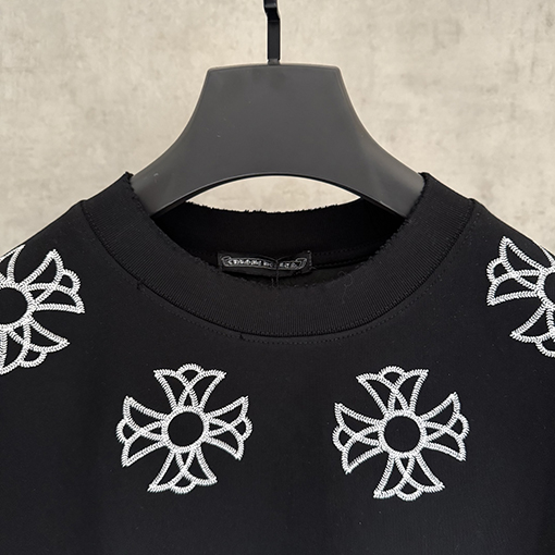 クロムハーツ 新モデルクラシック刺繍の半袖Tシャツ