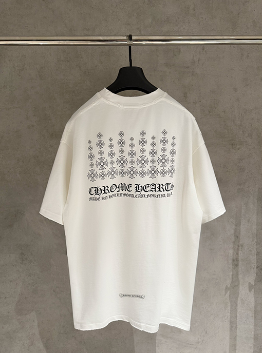 クロムハーツ ブロックバスターヘビー級刺繍の半袖Tシャツ