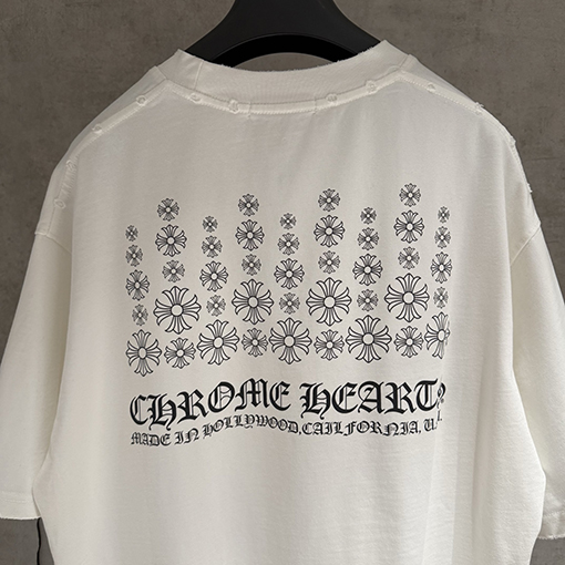 クロムハーツ ブロックバスターヘビー級刺繍の半袖Tシャツ