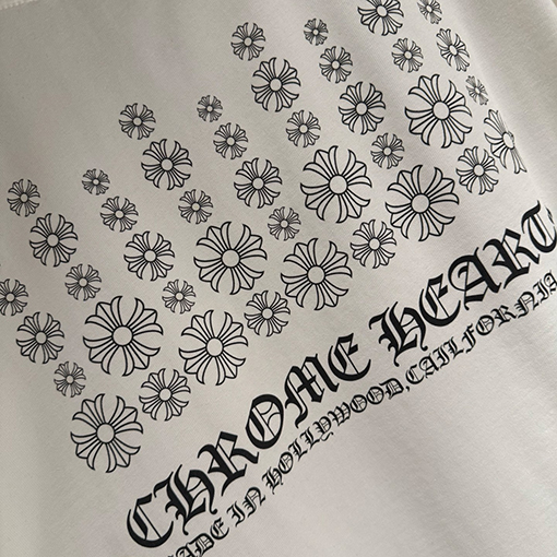 クロムハーツ ブロックバスターヘビー級刺繍の半袖Tシャツ