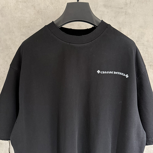 クロムハーツ ブロックバスターヘビー級刺繍の半袖Tシャツ