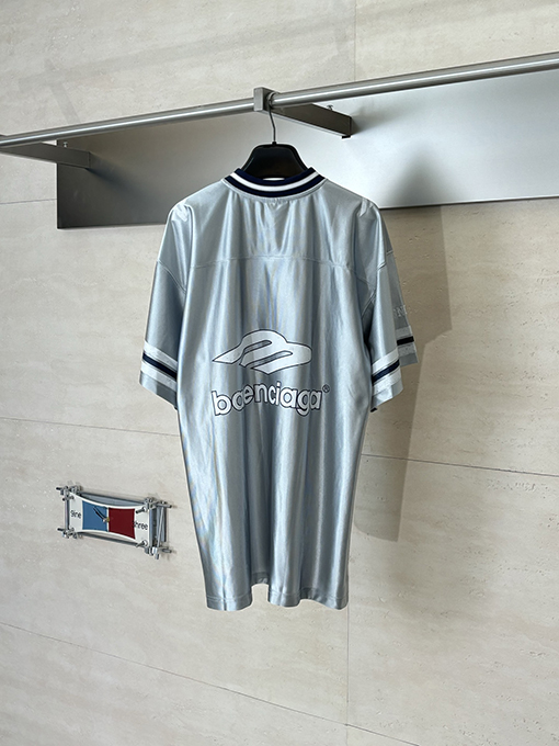 バレンシアガスーパーコピー Balenciaga 3M ラグビージャージ Vネック 半袖Tシャツ