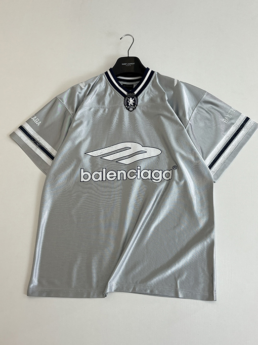 バレンシアガスーパーコピー Balenciaga 3M ラグビージャージ Vネック 半袖Tシャツ