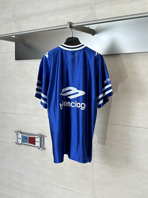 バレンシアガスーパーコピー Balenciaga 3M ラグビージャージ Vネック 半袖Tシャツ