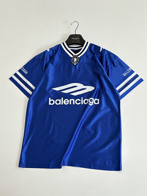 バレンシアガスーパーコピー Balenciaga 3M ラグビージャージ Vネック 半袖Tシャツ