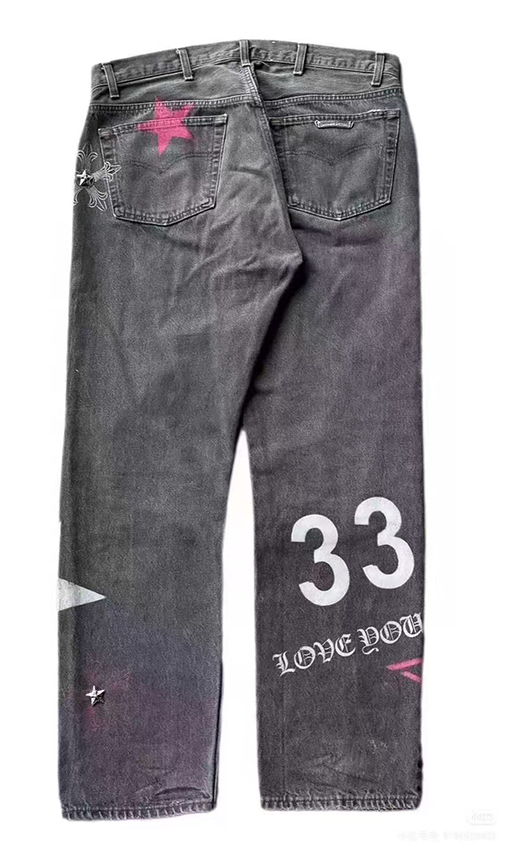 クロムハーツ カンヌ限定ピンクスタージーンズ