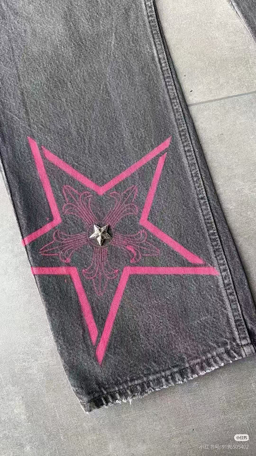 クロムハーツ カンヌ限定ピンクスタージーンズ