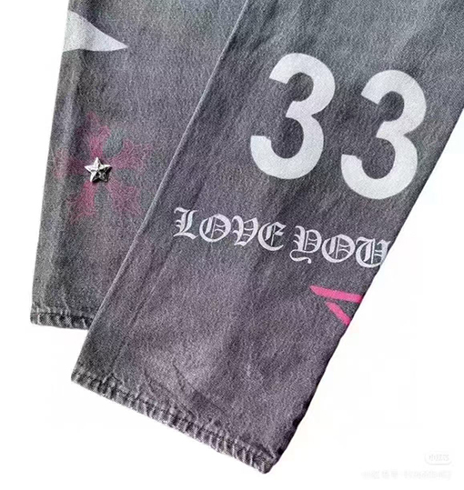 クロムハーツ カンヌ限定ピンクスタージーンズ