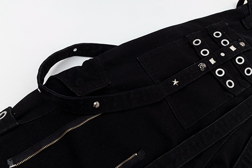 バレンシアガスーパーコピー 取り外し可能な頑丈なリベットリボンのワイドレッグ