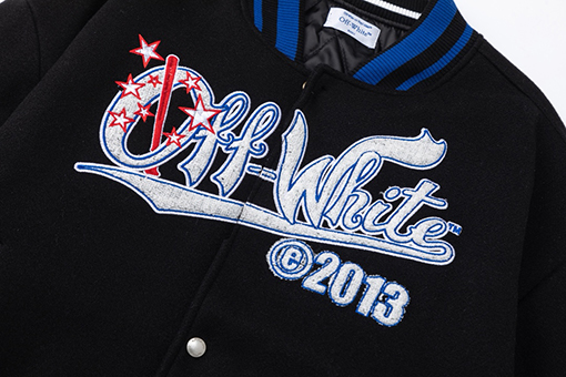 フィアオブゴッドコピー offwhite 新モデルカップルけ刺繍入りベースボールジャケット