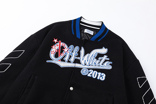 フィアオブゴッドコピー offwhite 新モデルカップルけ刺繍入りベースボールジャケット