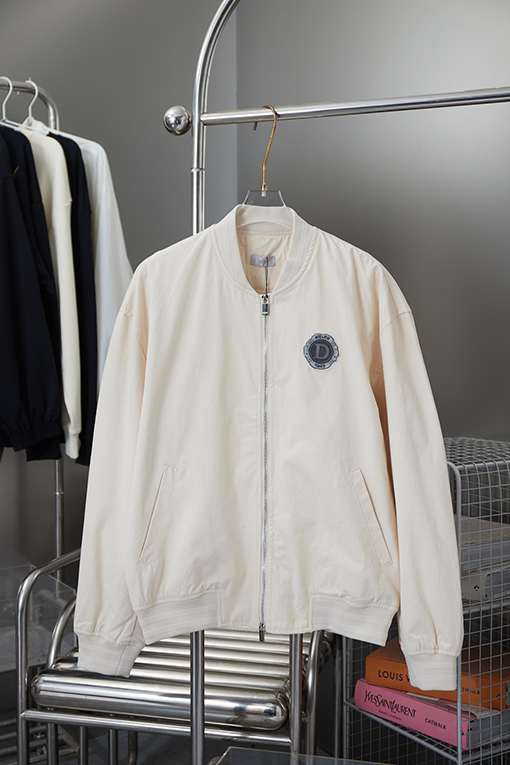 ディオール CD 1947 ロゴ歯ブラシ刺繍りベースボールジャケット