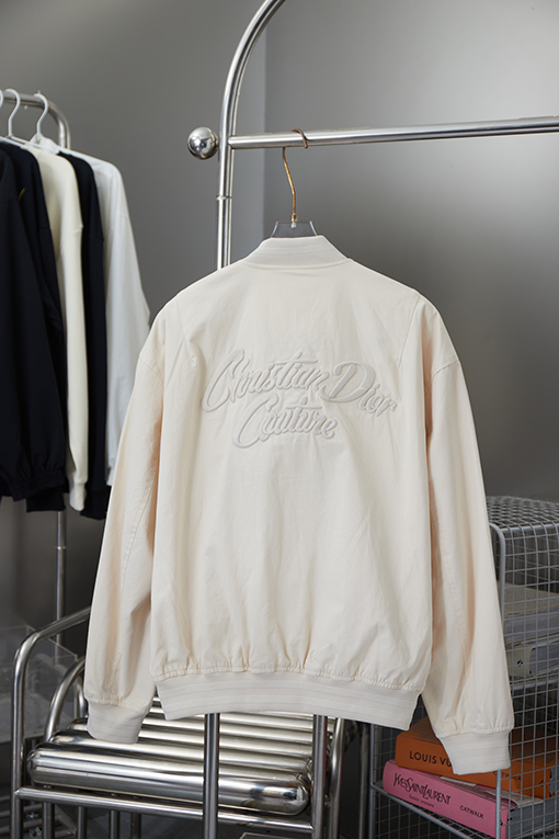 ディオール CD 1947 ロゴ歯ブラシ刺繍りベースボールジャケット