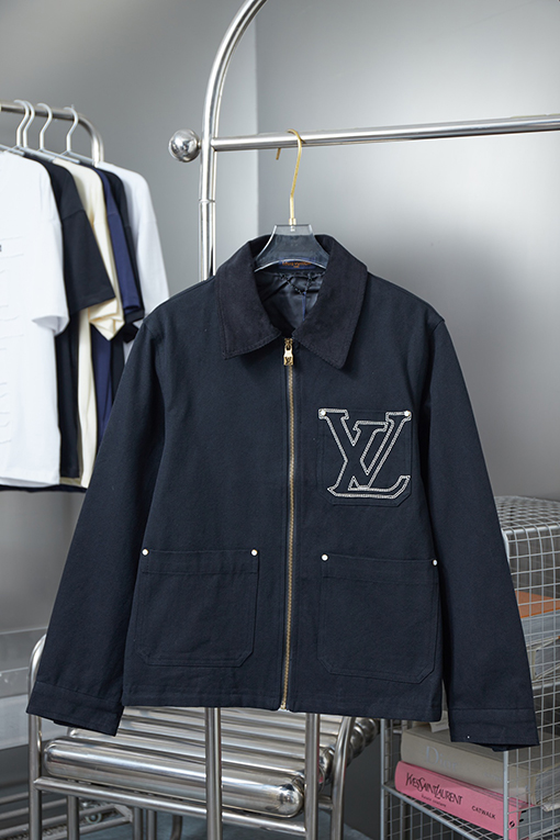 ルイヴィトンコピー 透かし刺繍のキャンバスジャケット