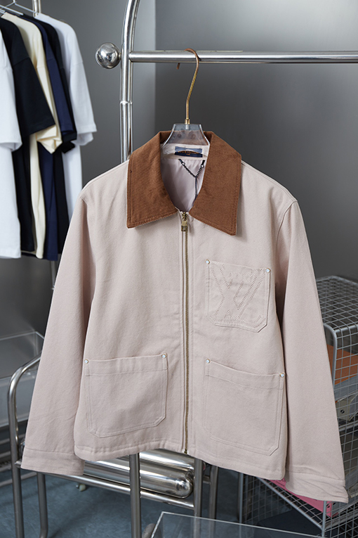 ルイヴィトンコピー 透かし刺繍のキャンバスジャケット