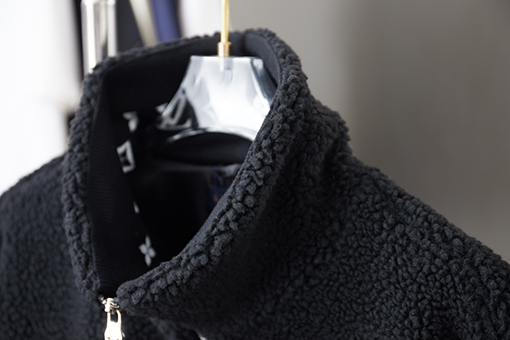 ルイヴィトンスーパーコピー レザーラベルカフジャカードフリースコットンジャケット