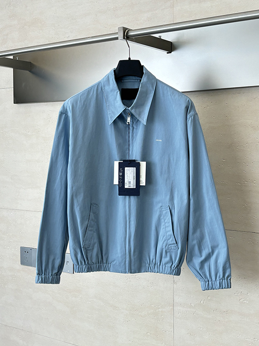 プラダ クラシックなハリントン英国スタイルの紳士コットンジャケット