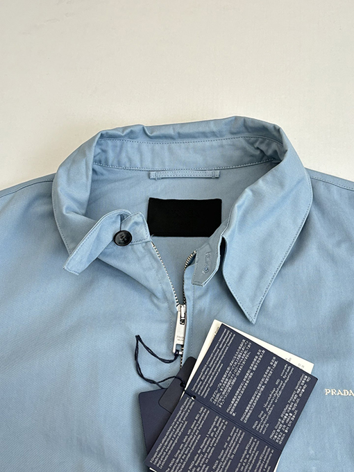 プラダ クラシックなハリントン英国スタイルの紳士コットンジャケット