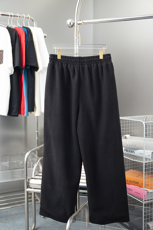 バレンシアガコピー Balenciaga コーラ刺繍フリースカジュアルパンツ