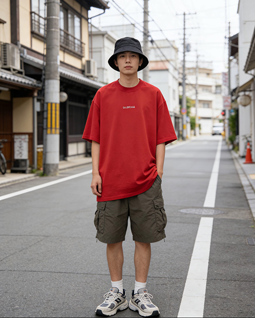 バレンシアガ Balenciaga フロントバックレターラインストーンウォッシュ半袖Tシャツ