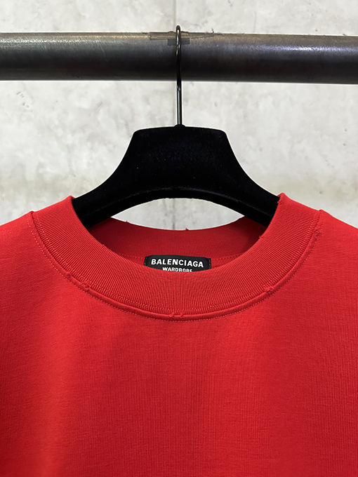 バレンシアガ Balenciaga フロントバックレターラインストーンウォッシュ半袖Tシャツ