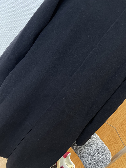 ルイヴィトン 襟なしダブルブレストウールコート