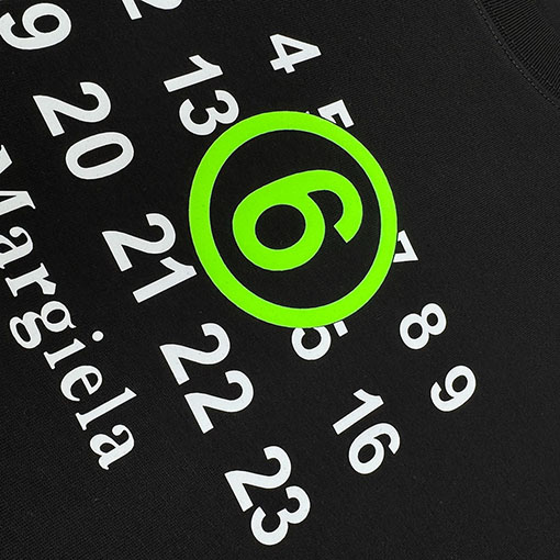 マルタンマルジェラ Maison Margiela MM6 ロゴフォームプリントの長袖ベースレイヤーシャツ