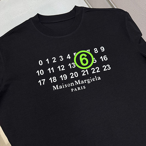 マルタンマルジェラ Maison Margiela MM6 ロゴフォームプリントの長袖ベースレイヤーシャツ