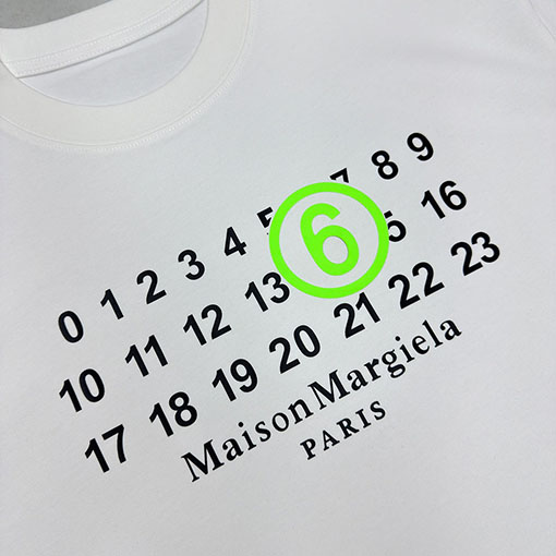 マルタンマルジェラ Maison Margiela MM6 ロゴフォームプリントの長袖ベースレイヤーシャツ
