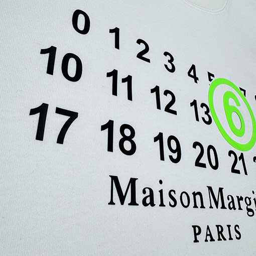 マルタンマルジェラ Maison Margiela MM6 ロゴフォームプリントの長袖ベースレイヤーシャツ