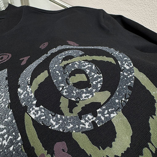 マルタンマルジェラ Maison Margiela MM6 新モデルロゴフォームプリントの長袖ベースレイヤーシャツ