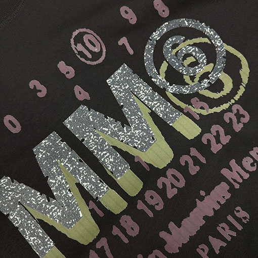 マルタンマルジェラ Maison Margiela MM6 新モデルロゴフォームプリントの長袖ベースレイヤーシャツ