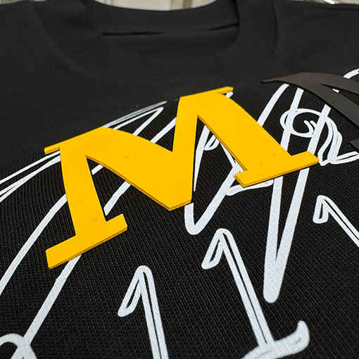 マルタンマルジェラ Maison Margiela MM6 文字ロゴり厚糊ダイレクトスプレー長袖シャツ