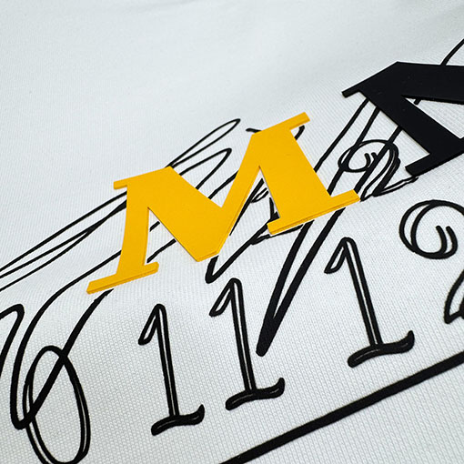 マルタンマルジェラ Maison Margiela MM6 文字ロゴり厚糊ダイレクトスプレー長袖シャツ