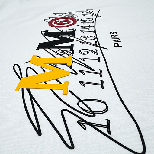 マルタンマルジェラ Maison Margiela MM6 文字ロゴり厚糊ダイレクトスプレー長袖シャツ