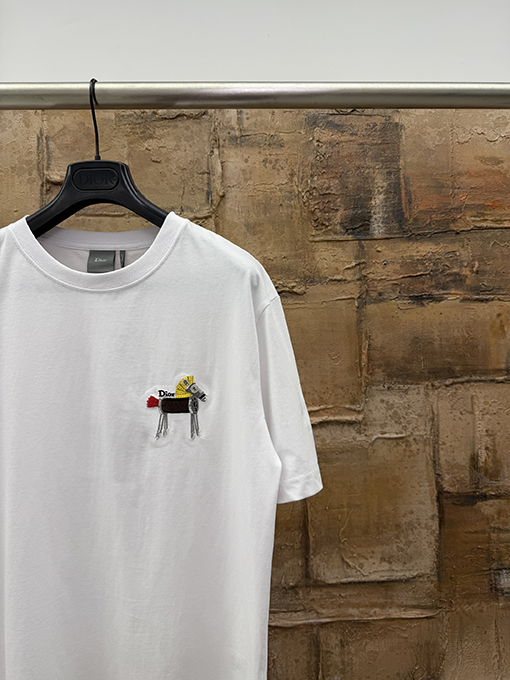 ディオール DIOR 新年の限定ポニー刺繍半袖Tシャツ