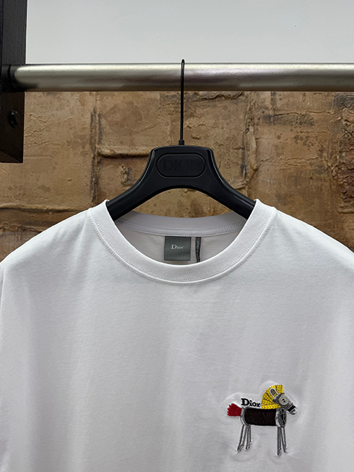 ディオール DIOR 新年の限定ポニー刺繍半袖Tシャツ